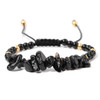 Hot Irregular Green Aventurines Gravel Bracelets Natural Stone Amethysts Bracelets Women Adjustable Rope Braided Bracelets Gift