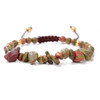 Hot Irregular Green Aventurines Gravel Bracelets Natural Stone Amethysts Bracelets Women Adjustable Rope Braided Bracelets Gift