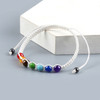 Handmade 7 Chakra Beads Bracelet 6mm Natural Stone String Braided Yoga Reiki Healing Balance Bracelets & Bangles Meditation Gift