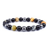 Natural Black Obsidian Hematite Tiger Eye Beads Bracelets Men for Magnetic Health Protection Women Soul Jewelry Pulsera Hombre