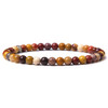 4mm Chakra Beads Energy Bracelet Natural Round Agates Onyx Stone Stretch Bracelet Bangles for Women Men Handmade Yoga Jewelry