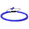 Adjustable 4MM Stone Beads Bracelet For Women Natural Agates Bangles Onyx Lapis Lazuli Woven Bracelet For New Year Gift Jewelry