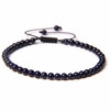 Adjustable 4MM Stone Beads Bracelet For Women Natural Agates Bangles Onyx Lapis Lazuli Woven Bracelet For New Year Gift Jewelry