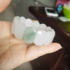 Tian Shan Cui Handicraft Couple Floating Flower Jade Color Jade Stone Hand Bracelet Jade Tablet Bracelet Pure Natural Gold Silk