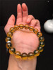 11mm Natural Amber Bracelet For Women Men Blue Yelow Healing Luck Gift Healing Stone Mexico Round Beads Gemstone Strands AAAAA