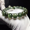 11.3mm Natural Green Rutilated Quartz Clear Round Beads Bracelet Women Men Cat Eye Wealthy Stone Genuine AAAAAA