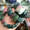 2023 New Natural Indian Agate Stone Beads Bracelet Natural Gemstone Bangle Fine Jewerly for Woman for Gift Wholesale !