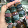 2023 New Natural Indian Agate Stone Beads Bracelet Natural Gemstone Bangle Fine Jewerly for Woman for Gift Wholesale !