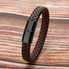 Mibrow Vintage Braided Leather Bracelet for Men Women Metal Magnetic Clasps Bracelets Punk Charm Men Fashion Jewelry