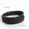 Hand-Woven Leather Bracelet 19/21/23cm Multilayer Leather Braided Rope Beading Clasp Bracelets Punk Bangle For Men Jewelry Gifts