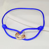 2022Fashion Unisex Hot Zircon Stone CZ Rope Bracelet 3 Open Metal Buckle Ribbon Lace Up Chain Multicolor Adjustable Cord Bracele