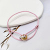 2022Fashion Unisex Hot Zircon Stone CZ Rope Bracelet 3 Open Metal Buckle Ribbon Lace Up Chain Multicolor Adjustable Cord Bracele
