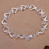 For women wedding lady cute noble pretty Silver color Jewelry fashion Bracelets nice chain link free shipping hot gifts H177