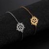 Skyrim Pentacle Charm Bracelets on Hand Women Men Stainless Steel Shining Sun Pentagram Bracelet Supernatural Dean Jewelry Gift