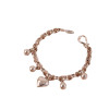 100% Solid 925 Sterling Silver Heart Ball Smile Bracelet for Women Men Vintage Handmade Hasp Bracelet Birthday Gift S-B451