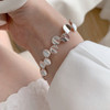 100% Solid 925 Sterling Silver Hiphop Thick Round Bracelet for Women Men Vintage Handmade Hasp Bracelet Birthday Gift S-B451