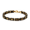KALEN Wholesale Dubai Stainless Steel Byzantine Chain Bracelet Men Fashion Male 16-24cm Gold Color Wrap Bangle Biker Jewelry