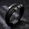 Luxury Stainless Steel Beaded Bracelet Fashion Men's Jewelry Classic Multilayer Braided Leather Bracelet Homme New Year Men Gift