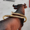 New Stainless Steel Cuff Bracelet Exquisite European and American Personalized Colorless Light Luxury Jewelry