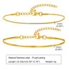 Statement Stainless Steel Chain Bracelet for Women, Vantage 18k Gold Plated Elegant Jewerlry
