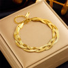 MEYRROYU 316 Stainless Steel Butterfly Heart Belt Twist Multilayer Chain Bracelet For Women Jewelry Party Gifts Bijoux Pulsera