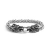 Stainless Steel Nordic Viking Jewelry Odin Wolf Head Mens King Chain Bracelet