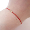 3 Beads Simplle Ball Copper Bead Red String Bracelet Women Girl Minimalist High Quality Brass Beads Thin Thread Handmade Jewelry