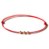 3 Beads Simplle Ball Copper Bead Red String Bracelet Women Girl Minimalist High Quality Brass Beads Thin Thread Handmade Jewelry