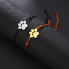Kkjoy Animal Cat Paw Print Charm Red Thread String Bracelet Handmade DIY Lucky Rope Bracelet For Women Men Couple Jewelry Gift