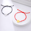 Kkjoy Animal Cat Paw Print Charm Red Thread String Bracelet Handmade DIY Lucky Rope Bracelet For Women Men Couple Jewelry Gift