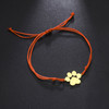 Kkjoy Animal Cat Paw Print Charm Red Thread String Bracelet Handmade DIY Lucky Rope Bracelet For Women Men Couple Jewelry Gift