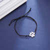 Kkjoy Animal Cat Paw Print Charm Red Thread String Bracelet Handmade DIY Lucky Rope Bracelet For Women Men Couple Jewelry Gift