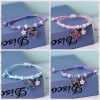 Rinhoo Fashion Handmade Purple Butterfly Flower Bracelet For Women Charm Sweet Animal Pendant Braided Bracelets & Bangle Jewelry