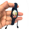 12Pieces Black thread St. Jude the Virgin Mary Reading old man drops oil wood chips double woven hand woven bracelet