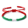 32 Styles Trendy National Flag Braided Bracelet Colorful Woven Rope Thread Adjustable Fashion Rope Bangles Country State Jewelry