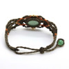KFT Natural Crystal Quartz Oval Shape Handmade Thread Rope Wrapped Braided Macrame Stone Bracelets Jewelry For Women Girls Gift
