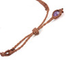 KFT Natural Crystal Quartz Oval Shape Handmade Thread Rope Wrapped Braided Macrame Stone Bracelets Jewelry For Women Girls Gift