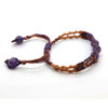 KFT Natural Crystal Quartz Round Beads Handmade Thread Rope Wrapped Braided Macrame Stone Bracelets Jewelry For Women Girls Gift