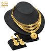 ANIID Dubai Gold Color Jewelry Set For Lady Bridal Wedding African Jewellery Sets Indian Flower Shape Necklace 24K Accessories