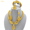 XUHUANG Ethiopian 24k Gold Color Luxury Necklace Sets for Women Arab Wedding Bridal Jewelry Sets Dubai Party Wholesale Gifts New