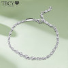 TBCYD 0.87CT D Color Moissanite Tennis Bracelet For Women S925 Silver Round Bubble Lab Diamond Hand Chain Charm Fine Jewelry