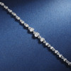 TBCYD 0.87CT D Color Moissanite Tennis Bracelet For Women S925 Silver Round Bubble Lab Diamond Hand Chain Charm Fine Jewelry