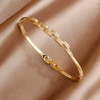 2023 New Design Knot Open Bangles&bracelets for Women Fashion Brand Jewelry Delicate Full Crystal Bangles