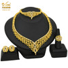 ANIID African Jewelry Set Big Necklace Dubai Ethiopian Gold Color Jewelery Earring Bracelet For Women Bridal Choker Wholesale