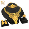 ANIID African Jewelry Set Big Necklace Dubai Ethiopian Gold Color Jewelery Earring Bracelet For Women Bridal Choker Wholesale