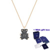 S 2024 Fashion Jewelry New CHINESE ZODIAC .TEDDY Set Exquisite Bull Shape. Bear Pattern Female Romantic Luxury Jewelry Gift