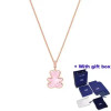 S 2024 Fashion Jewelry New CHINESE ZODIAC .TEDDY Set Exquisite Bull Shape. Bear Pattern Female Romantic Luxury Jewelry Gift