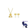 S 2024 Fashion Jewelry New CHINESE ZODIAC .TEDDY Set Exquisite Bull Shape. Bear Pattern Female Romantic Luxury Jewelry Gift