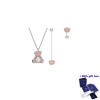 S 2024 Fashion Jewelry New CHINESE ZODIAC .TEDDY Set Exquisite Bull Shape. Bear Pattern Female Romantic Luxury Jewelry Gift