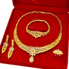 ANIID Nigeria Luxury New Crystal Charm Necklace Set for Women Indian Wedding Dubai 24k Gold Color Jewelry Sets With Gifts Box